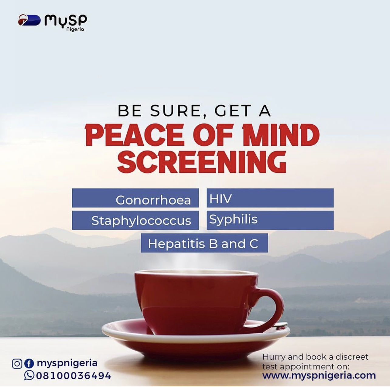 STD TEST- PEACE OF MIND SCREENING – Online Pharmacy