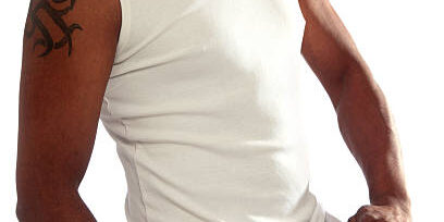 A guy not being to happy with what he finds in his pants.