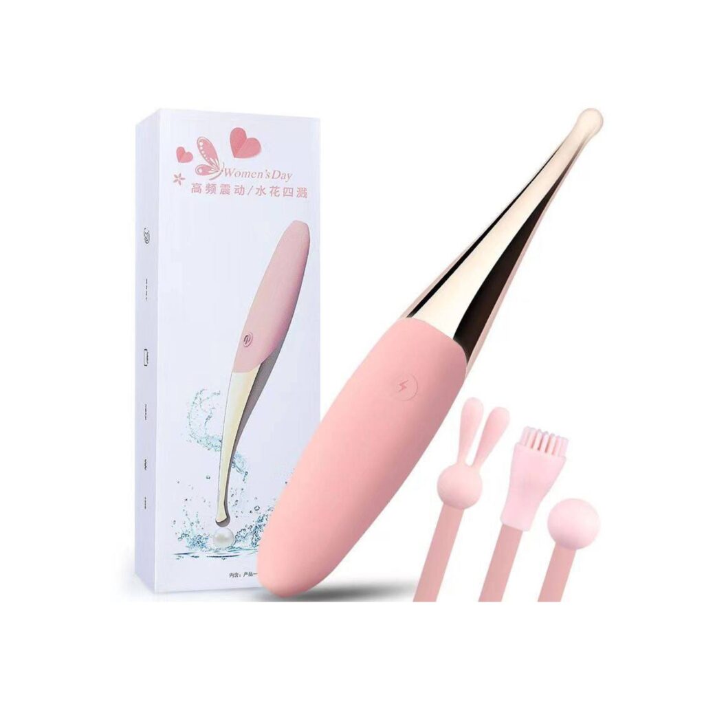 Powerful G-spot vibrator
 	Licks and massages the clitoris and nipples
 	Shaped like tweezers
 	Can be inserted even when he’s thrusting
 	Can be mounted in the clits during thrusting